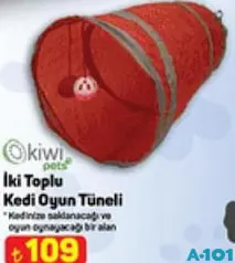 KİWİ PETS İKİ TOPLU KEDİ OYUN TÜNELİ